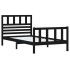 Estructura de cama madera maciza negro 90x200