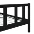 Estructura de cama madera maciza negro 90x200