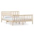 Estructura de cama de madera maciza 160x200