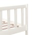 Estructura de cama de madera maciza blanca 140x200