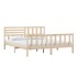 Estructura de cama de madera maciza super king 180x200