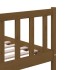 Estructura de cama de madera maciza marrón miel 150x200