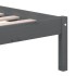 Estructura de cama de madera maciza gris 150x200