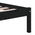 Estructura de cama de madera maciza negro 150x200