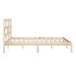 Estructura de cama de madera maciza de pino 200x200