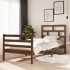 Estructura de cama madera maciza pino marrón miel 90x200