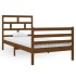 Estructura de cama madera maciza pino marrón miel 90x200