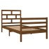 Estructura de cama madera maciza pino marrón miel 90x200