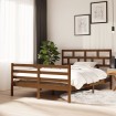 Estructura de cama madera maciza de pino marrón miel 140x200 cm