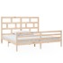 Estructura de cama de madera maciza de pino 200x200