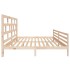 Estructura de cama de madera maciza de pino 200x200