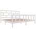 Estructura de cama madera maciza de pino blanco 200x200