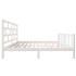 Estructura de cama madera maciza de pino blanco 200x200