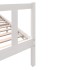 Estructura de cama madera maciza de pino blanco 200x200