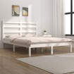 Estructura de cama de madera maciza de pino blanco 140x190 cm