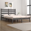 Estructura de cama de madera maciza de pino gris 160x200 cm