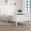 Estructura de cama madera maciza de pino blanco 100x200 cm