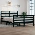 Estructura de cama madera maciza de pino negro 120x200