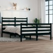 Estructura de cama madera maciza de pino negro 120x200 cm