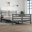 Estructura de cama de madera maciza de pino gris 160x200 cm