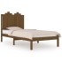 Estructura de cama madera maciza pino marrón miel 100x200