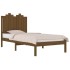 Estructura de cama madera maciza pino marrón miel 100x200