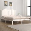 Estructura de cama madera maciza de pino blanca 150x200 cm