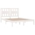 Estructura de cama madera maciza de pino blanca 150x200