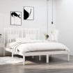 Estructura de cama de madera maciza de pino blanco 140x190 cm