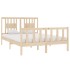 Estructura de cama de matrimonio madera maciza 135x190