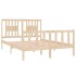 Estructura de cama de matrimonio madera maciza 135x190