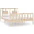 Estructura de cama madera maciza 140x190