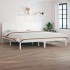 Estructura de cama madera maciza de pino blanco 200x200