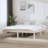 Estructura de cama madera maciza blanca King Size 150x200