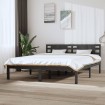 Estructura de cama de madera maciza de pino gris 160x200 cm