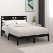 Estructura de cama de madera maciza de pino negro 160x200 cm