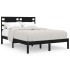 Estructura de cama de madera maciza de pino negro 160x200