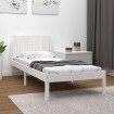 Estructura de cama madera maciza de pino blanco 100x200 cm