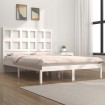 Estructura de cama madera maciza de pino blanca 150x200 cm