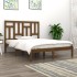 Estructura de cama madera maciza de pino marrón miel 120x200