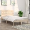 Estructura de cama de matrimonio madera maciza 135x190 cm