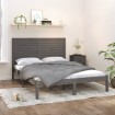 Estructura de cama de madera maciza gris 120x200 cm