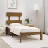 Estructura de cama madera maciza marrón miel 100x200