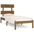 Estructura de cama madera maciza marrón miel 100x200