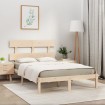 Estructura de cama de madera maciza 200x200 cm