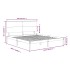 Estructura de cama madera maciza blanco Supe King 180x200