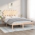 Estructura de cama doble pequeña de madera maciza 120x190