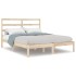 Estructura de cama de matrimonio madera maciza 135x190