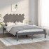 Estructura de cama de madera maciza gris 120x200