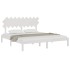 Estructura cama de madera maciza blanca super king 180x200